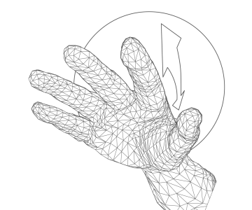 mesure des dimensions de la biométrie de la main